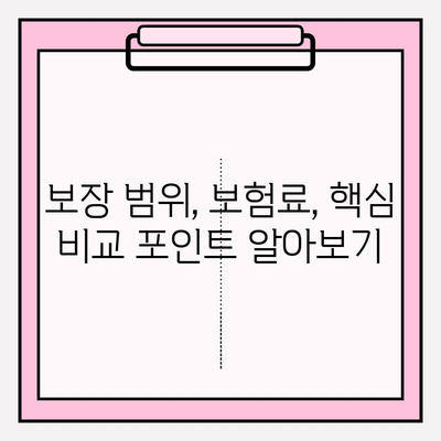 암보험 비교 사이트 활용, 나에게 딱 맞는 보장 찾기 | 암보험, 보장 비교, 가입 가이드