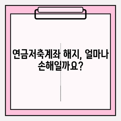 연금저축계좌 조기 해지, 꼭 알아야 할 위험성과 손실 | 연금, 노후 대비, 세금, 손실 계산, 해지 전 고려 사항
