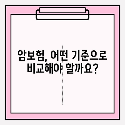 암보험금 지급 기준 비교| 나에게 유리한 보험 선택하기 | 암보험, 보험금 지급, 암보험 비교