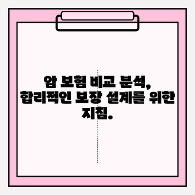 나에게 딱 맞는 암 보험 찾기| 비교 분석으로 합리적인 보장 설계 | 암 보험 비교, 보험료 비교, 맞춤 보험, 암 보험 추천