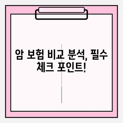 비갱신형 암 보험 비교 분석| 믿을 수 있는 보장, 어떻게 찾을까요? | 암 보험 비교, 보장 분석, 비갱신형, 추천