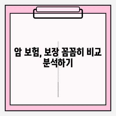 암 보험 고지의무 완벽 가이드 & 유병자 암 보험 비교 꿀팁 | 암 보험 가입 전 필독, 보장 분석, 추천 상품