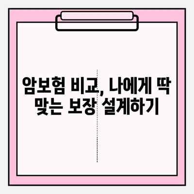 맞춤형 비교로 나에게 딱 맞는 암보험 보장 설계하기 | 암보험 비교, 보장 분석, 맞춤형 보험 추천