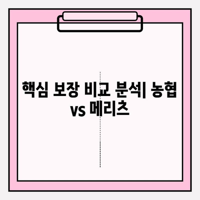 농협 vs 메리츠 암보험| 다이렉트 & 갱신형 비교분석 & 활용 가이드 | 암보험, 보장 분석, 비교 추천