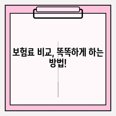 자동차 보험료 계산 & 가입, 꼼꼼하게 따져보세요! | 보험료 비교, 주의사항, 절약 팁