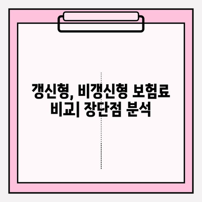 갱신형 vs 비갱신형 암보험, 나에게 맞는 선택은? | 사이트 활용 비교 가이드