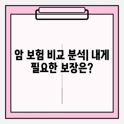 암 보험 보장 내용 비교 분석| 나에게 맞는 보험 찾기 | 암 보험, 보장 비교, 보험 추천, 비교 사이트
