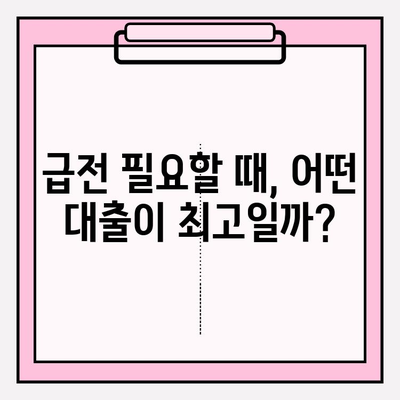 급전이 필요할 때? 🚨  내 상황에 맞는 급전대출 TOP 5 🔍 | 자격 조건, 금리, 한도, 서류, 후기, 신청 방법, 신용등급 조회까지!