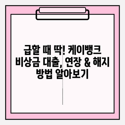 케이뱅크 비상금대출 완벽 가이드| 자격, 연장, 해지, 상환, 거절까지! | 토스 비상금 대출 비교 & BEST 5 추천