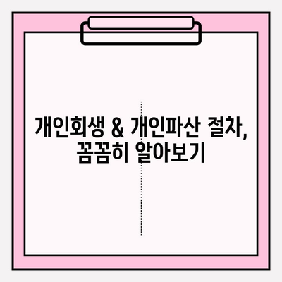 이천 개인회생 & 개인파산 완벽 가이드| 자격, 신청, 절차, 면책, 비용, 대출까지! | 최저 생계비, 5가지 대출 가능처, 단축 방법
