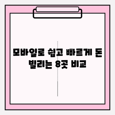 모바일대출 쉬운 곳 BEST 8| 자격, 이자, 신청 방법 총정리 | 신한저축은행, 농협, 주말대출, 간편대출, 대학생