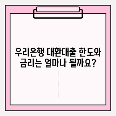 우리은행 대환대출 완벽 가이드| 신청부터 중도상환까지 | 대출한도, 이자, 서류, 직장인대출