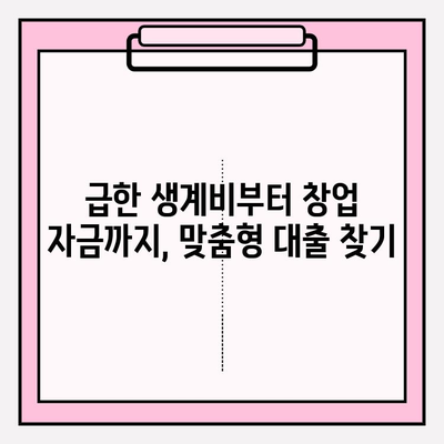 서민금융진흥원 대출 종류 & 조건 완벽 정리| 소액생계비부터 창업까지! | 7가지 대출 상품 비교 분석