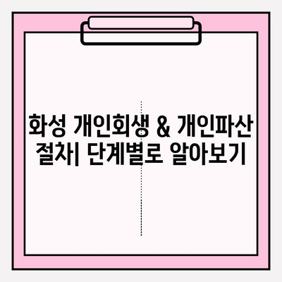 화성 개인회생 & 개인파산 완벽 가이드| 자격, 절차, 면책, 비용, 대출까지 (5가지 추천) | 차이점, 단점, 기간 단축 팁 포함