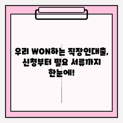 우리은행 우리 WON하는 직장인대출 완벽 가이드| 신청부터 상환까지 | 금리, 한도, 자격, 서류, 이자율, 상환방식