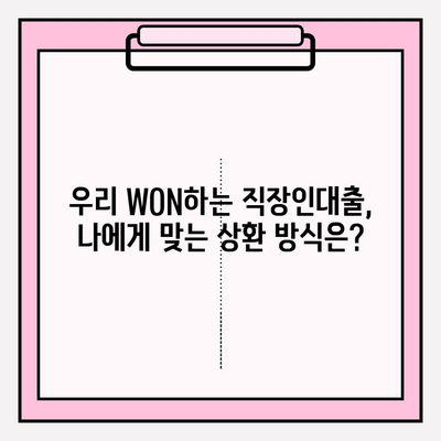 우리은행 우리 WON하는 직장인대출 완벽 가이드| 신청부터 상환까지 | 금리, 한도, 자격, 서류, 이자율, 상환방식