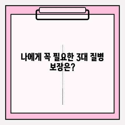 3대 질병보험 가입 전 꼭 알아야 할 정보| 나에게 맞는 최적의 보장 선택하기 | 3대 질병, 보험 가입, 보장 분석, 비교