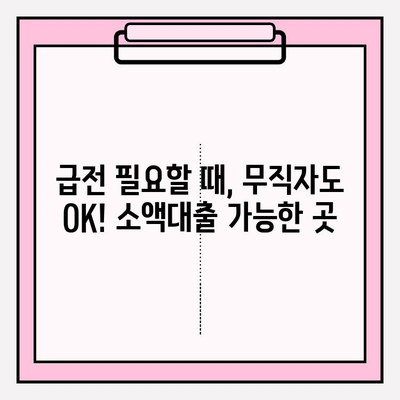 무직자 소액대출 가능한 곳 7곳 추천| 신속 자금 지원 & 후기, 한도, 금리, 이자, 대출기간 정보 총정리 | 무직자 대출, 소액대출, 급전