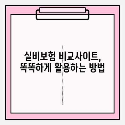 의료 실비보험, 비교사이트 활용으로 저렴한 보험료 찾는 방법 | 실비보험 비교, 보험료 할인, 가입 꿀팁