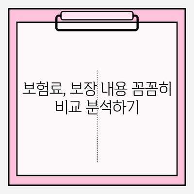 실손보험 가입 전 꼼꼼히 비교하기| 나에게 딱 맞는 보장 찾기 | 실손보험 비교, 보험료 비교, 보장 분석, 가입 가이드