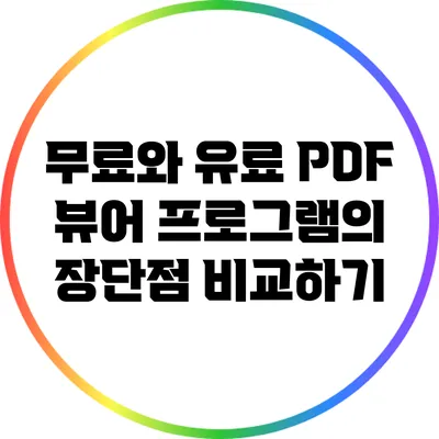 무료와 유료 PDF 뷰어 프로그램의 장단점 비교하기
