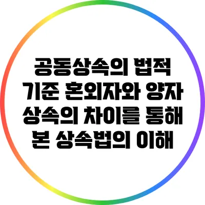 공동상속의 법적 기준: 혼외자와 양자 상속의 차이를 통해 본 상속법의 이해