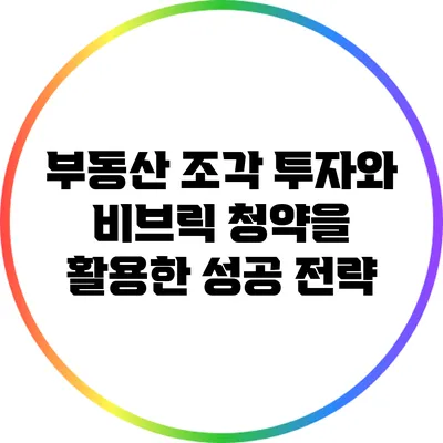 부동산 조각 투자와 비브릭 청약을 활용한 성공 전략