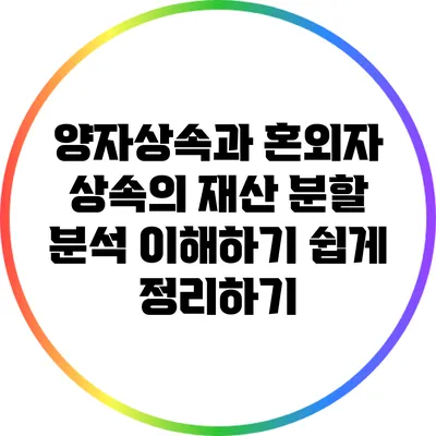 양자상속과 혼외자 상속의 재산 분할 분석: 이해하기 쉽게 정리하기