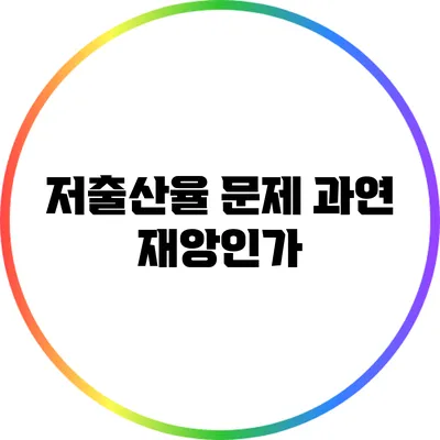 저출산율 문제: 과연 재앙인가?