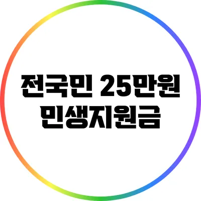 전국민 25만원 민생지원금