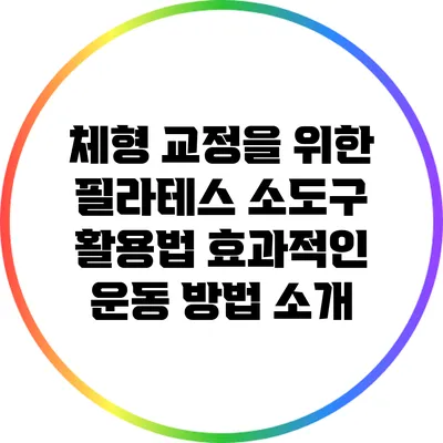 체형 교정을 위한 필라테스 소도구 활용법: 효과적인 운동 방법 소개