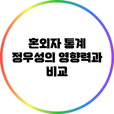 혼외자 통계: 정우성의 영향력과 비교