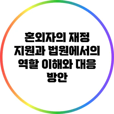 혼외자의 재정 지원과 법원에서의 역할: 이해와 대응 방안
