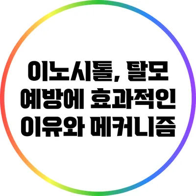 이노시톨, 탈모 예방에 효과적인 이유와 메커니즘