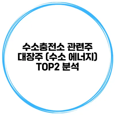 수소충전소 관련주 대장주 (수소 에너지) TOP2 분석
