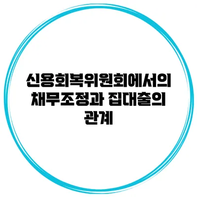 신용회복위원회에서의 채무조정과 집대출의 관계
